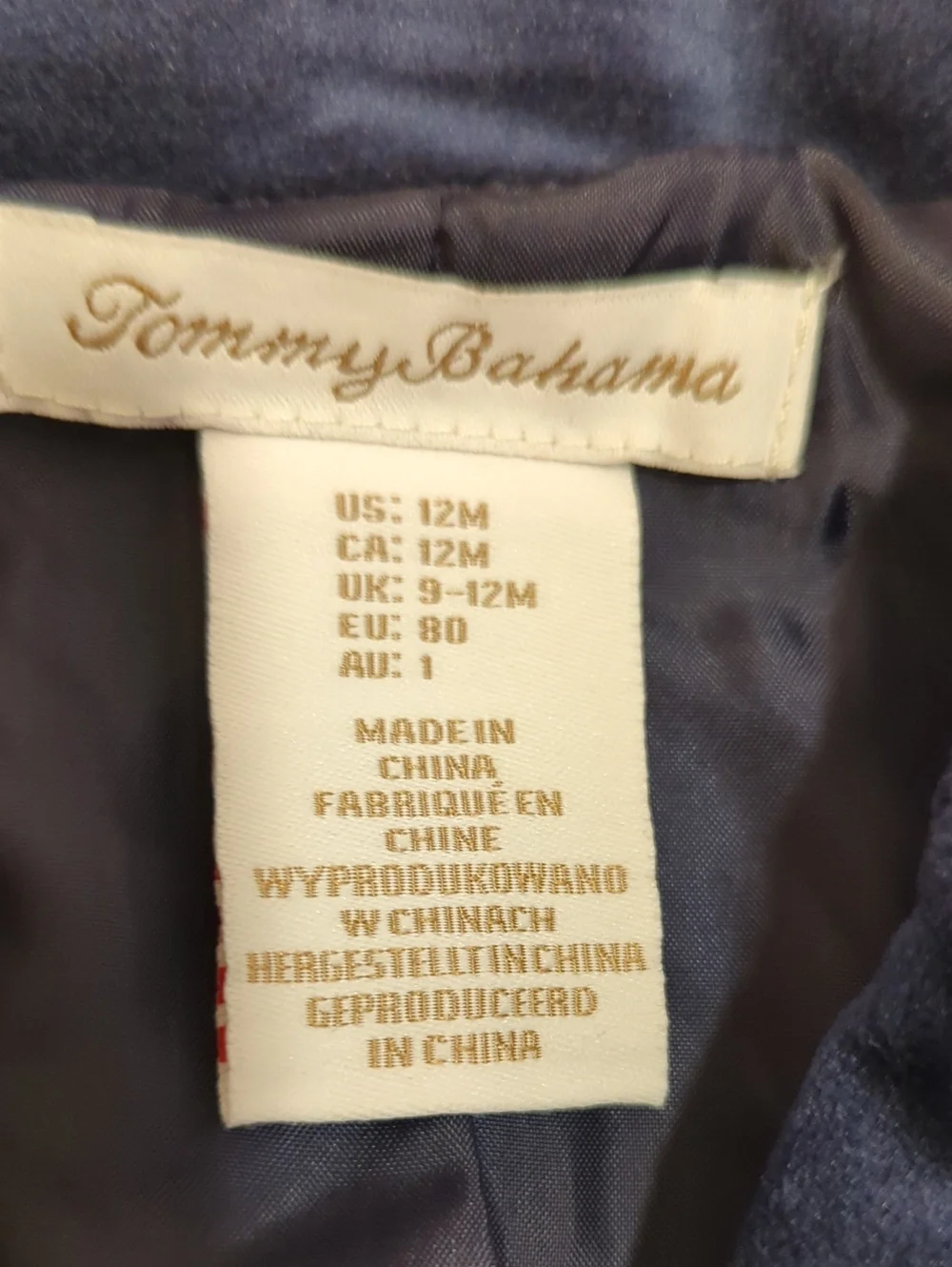 Tommy Bahama Velvet Blazer & Plaid Button Down Bow Tie Shirt Set​ 12 Months